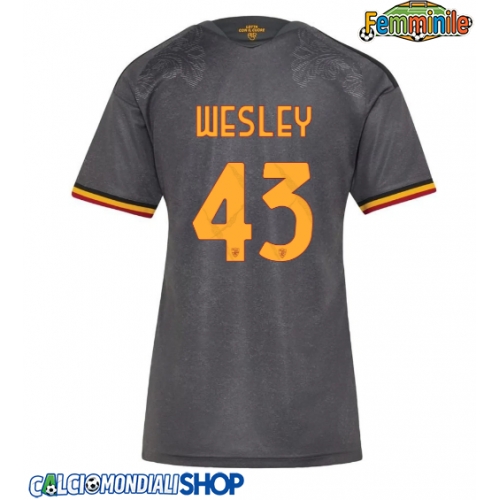 Maglie da calcio AS Roma Wesley Franca #43 Terza Maglia Femminile 2026-27 Manica Corta